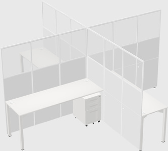 Quad office cubicles