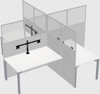 Quad office cubicles
