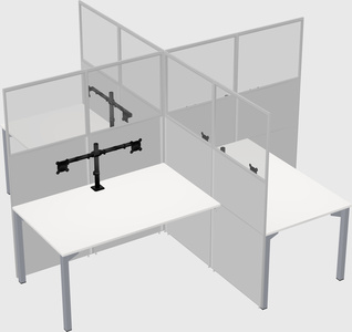 Quad office cubicles
