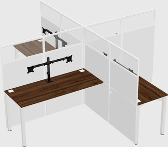 Quad office cubicles
