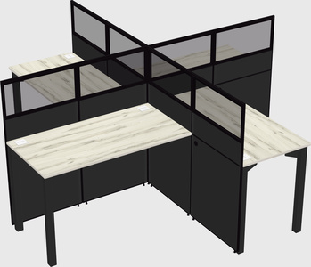 Quad office cubicles