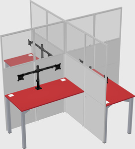 Quad office cubicles