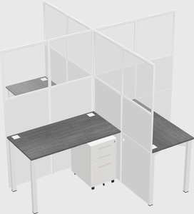 Quad office cubicles