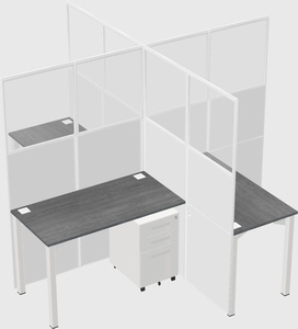 Quad office cubicles