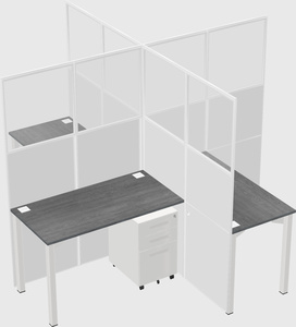 Quad office cubicles
