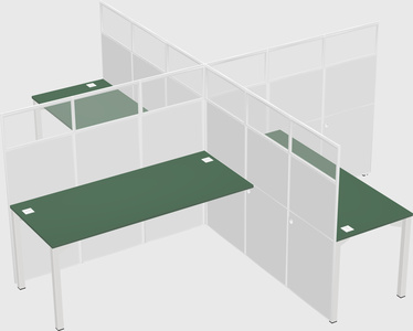 Quad office cubicles