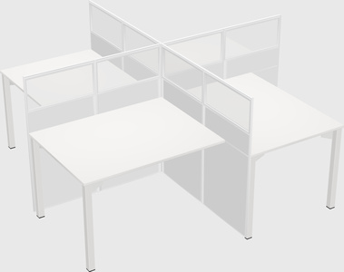 Quad office cubicles