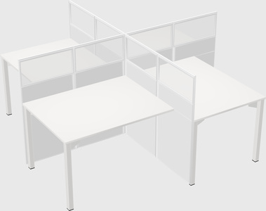 Quad office cubicles