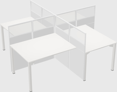 Quad office cubicles