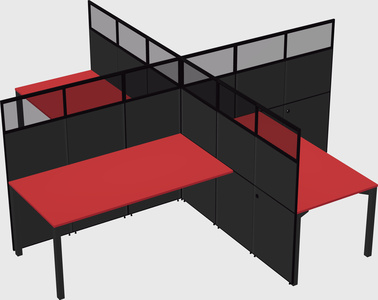 Quad office cubicles