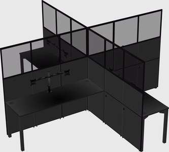 Quad office cubicles