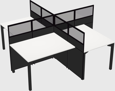 Quad office cubicles