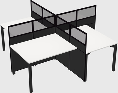 Quad office cubicles