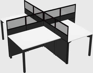 Quad office cubicles
