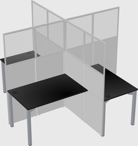 Quad office cubicles