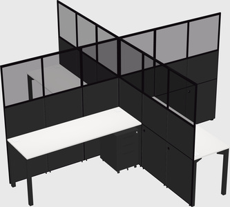 Quad office cubicles