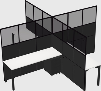 Quad office cubicles