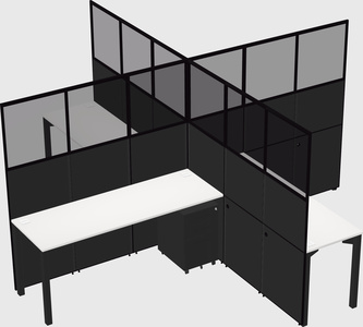 Quad office cubicles