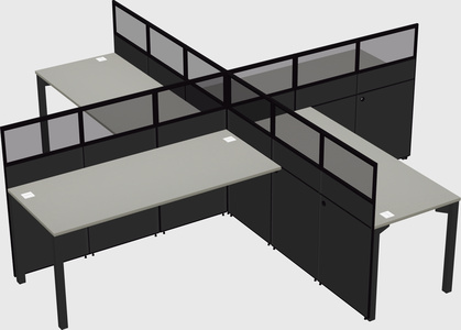 Quad office cubicles