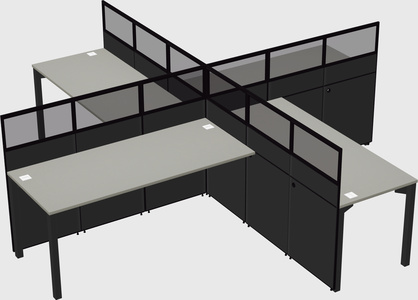 Quad office cubicles