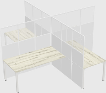 Quad office cubicles
