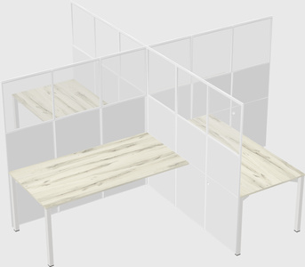 Quad office cubicles