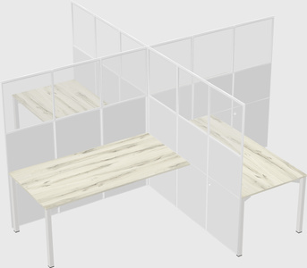 Quad office cubicles