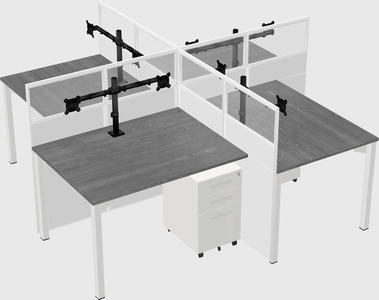 Quad office cubicles