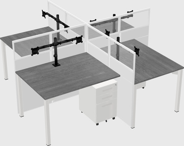 Quad office cubicles