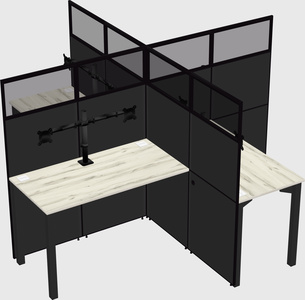 Quad office cubicles