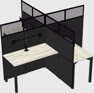 Quad office cubicles