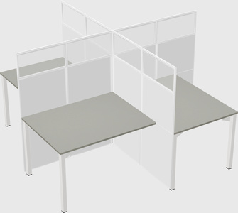 Quad office cubicles