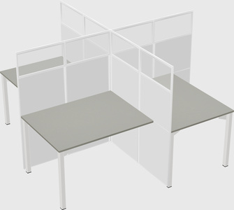 Quad office cubicles