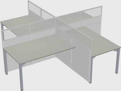 Quad office cubicles