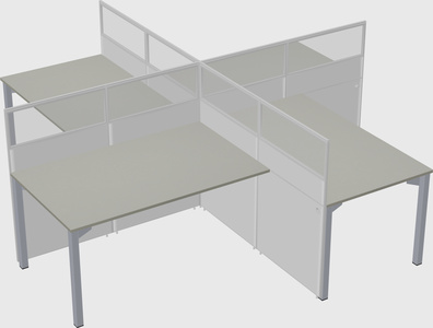 Quad office cubicles