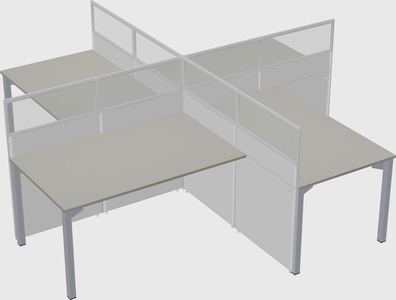 Quad office cubicles