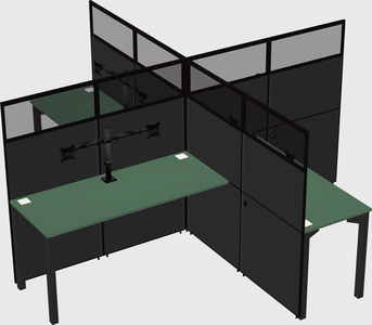 Quad office cubicles