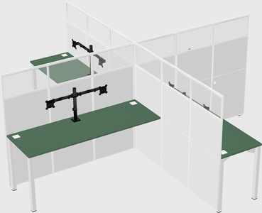 Quad office cubicles