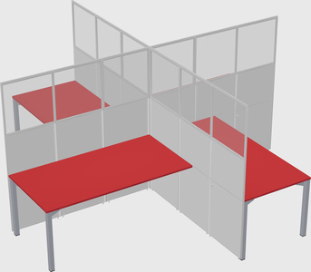 Quad office cubicles