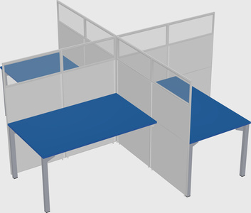 Quad office cubicles