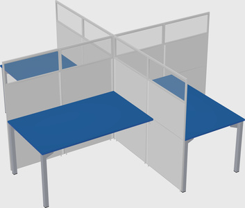 Quad office cubicles