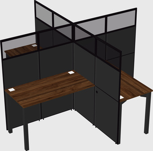 Quad office cubicles