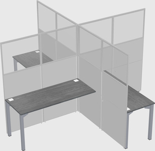 Quad office cubicles