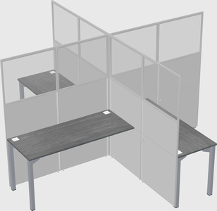 Quad office cubicles