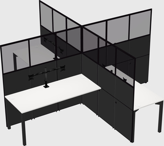 Quad office cubicles