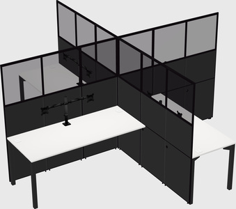 Quad office cubicles