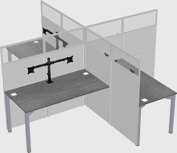 Quad office cubicles
