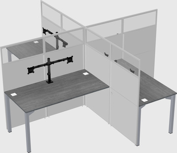 Quad office cubicles