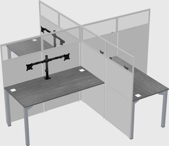 Quad office cubicles