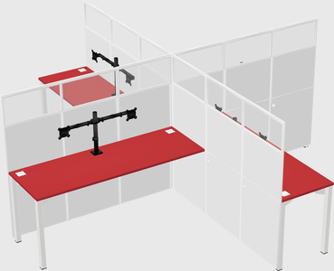 Quad office cubicles